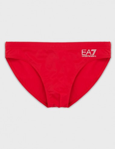 EA7 Costume slip con logo - Rosso