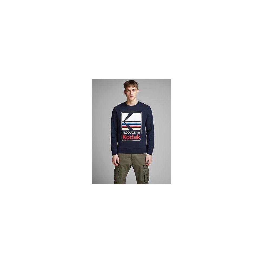 JACK & JONES Snap Sweat Crew Neck...
