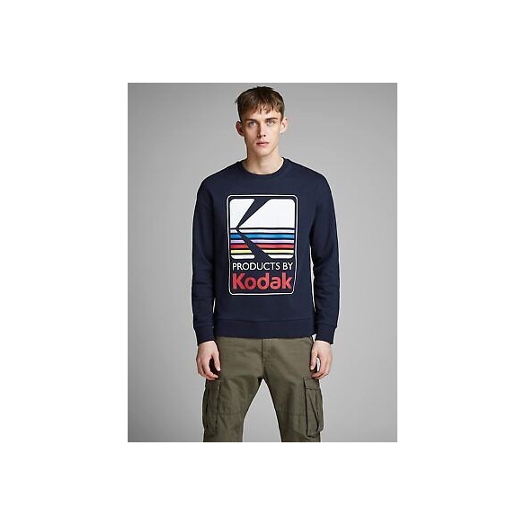 JACK & JONES Snap Sweat Crew Neck Felpa Girocollo pubblicit? Senza Tempo Total