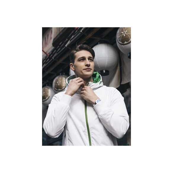 People of Shibuya Giacca Impermeabile Uomo Hikaru PM863 (White/Green)