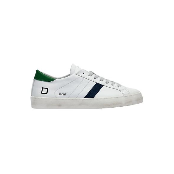 Sneakers Uomo D.A.T.E. Bianco Verde Hill Low Calf