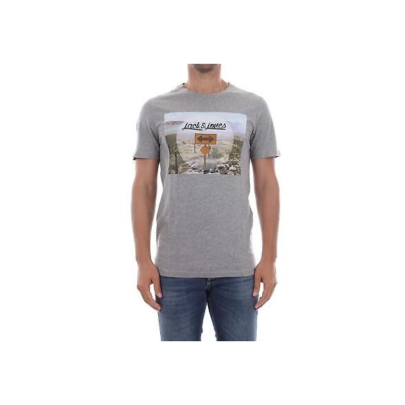 JACK&JONES 12138454 Summer Tee T-Shirt E Canotte Uomo Light Grey L