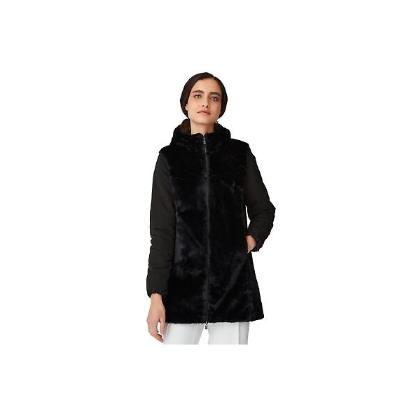 Ciesse Piumini Claire - Piumino Reversibile da donna con Eco Pelliccia (Asphalt)