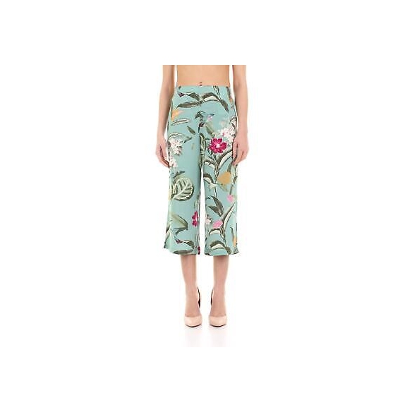 Vero Moda Vmsimply Easy HW Culotte Pant Pantaloni, Multicolore (Wasabi AOP: