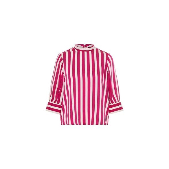 Vero Moda Vmstinna Highneck 3/4 Top Ki Camicia, Viola (Festival Fuchsia