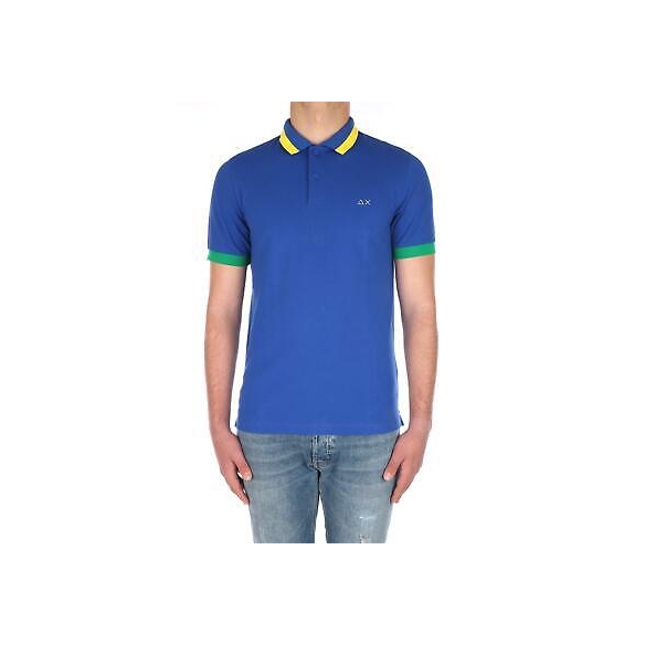 SUN68 Polo Maniche Corte Uomo Royal