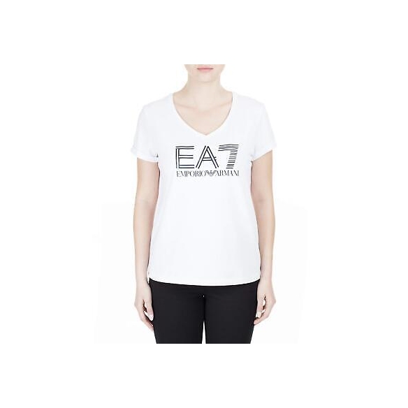 EA7 T-Shirt Donna Logo 3htt39 tj12z m Bianco