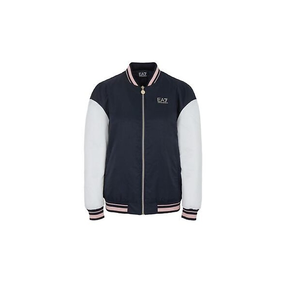Emporio Armani EA7 Giacca Donna Bomber University Squad (Blu Navy, Taglia S)