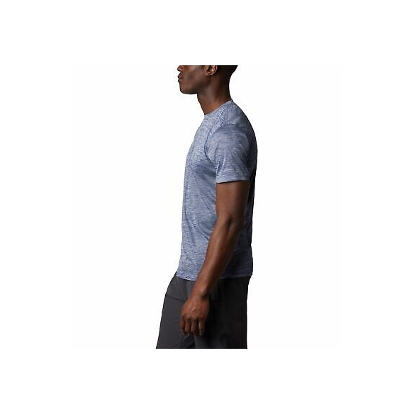 Columbia Zero Rules, Maglia a maniche corte, Uomo, Blu (Carbon Heather), S,