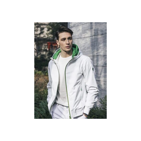 People of Shibuya Giacca Impermeabile Uomo Hikaru PM863 (White/Green)
