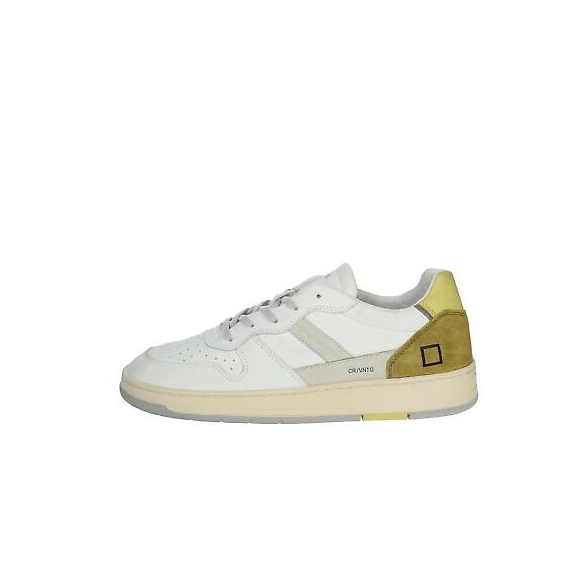 D.A.T.E. Court 2.0 Vintage Calf (White-Yellow)