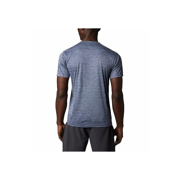 Columbia Zero Rules, Maglia a maniche corte, Uomo, Blu (Carbon Heather), S,
