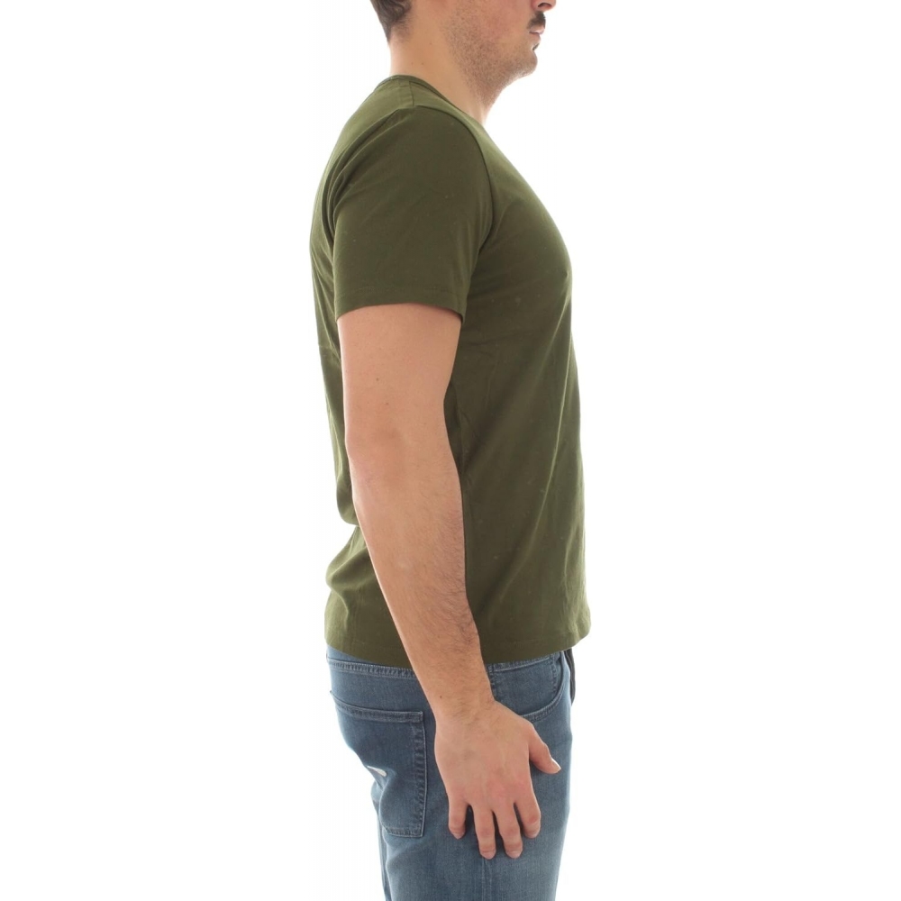 SUN68 T-Shirt Uomo Round Solid Pocket...