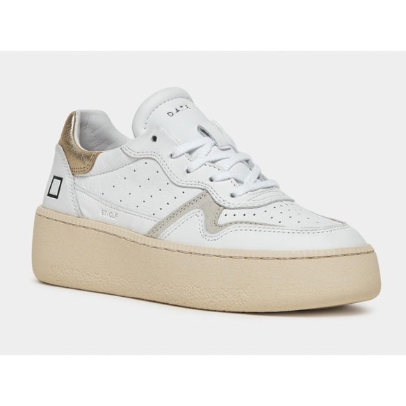 D.A.T.E. Sneaker Donna Step Calf White