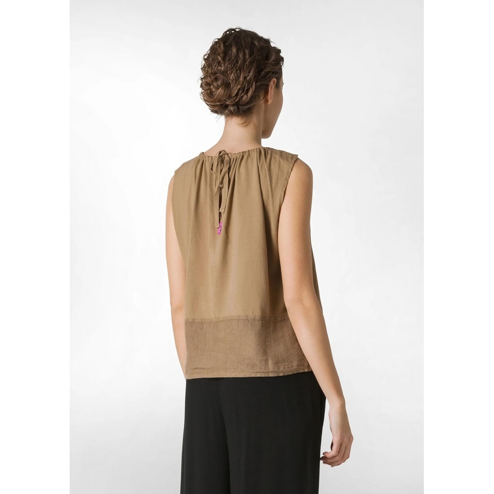 DEHA T-Shirt Combinde Linen Top Donna...