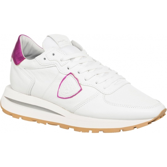 Philippe Model Sneaker Donna Tropez Haute (Blanc Fucsia)
