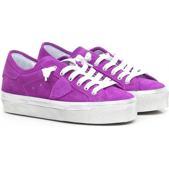Philippe Model Sneaker Donna Bassa Paris Haute (Daim Pop Fucsia)