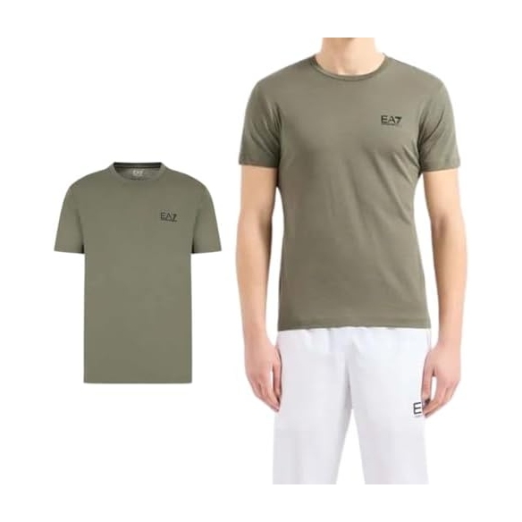 EA7 T-Shirt Girocollo Cotone Logo Cuore Armani P24