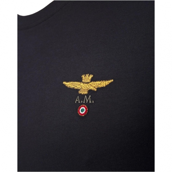 Aeronautica Militare T-Shirt Manica Corta con Logo Ricamato sul Petto 241TS1580J