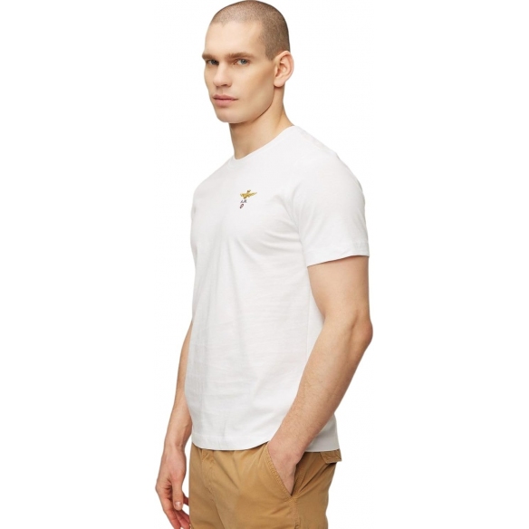 Aeronautica Militare T-Shirt Manica Corta con Logo Ricamato sul Petto 241TS1580J