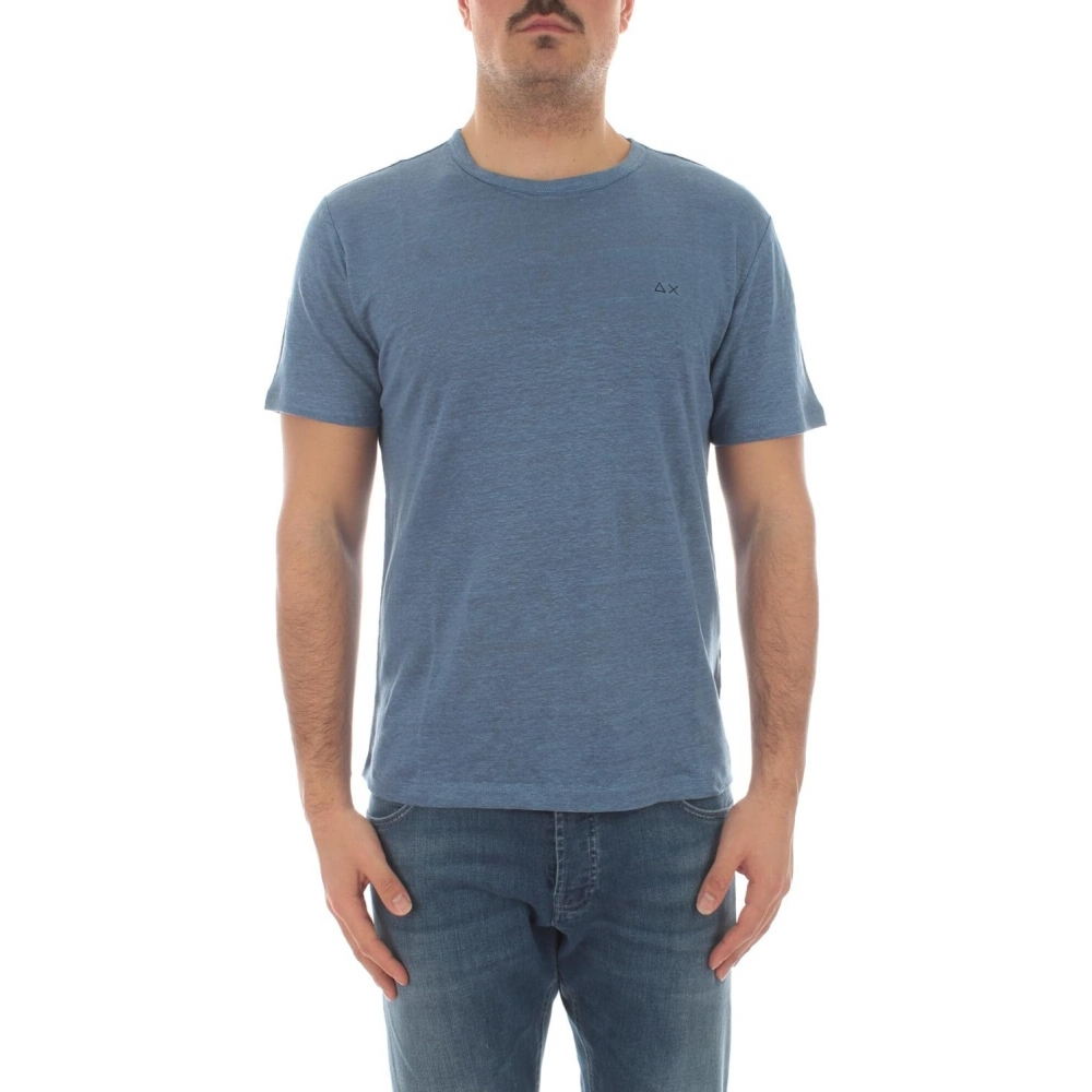 SUN 68 t-Shirt Linen Solid Girocollo...