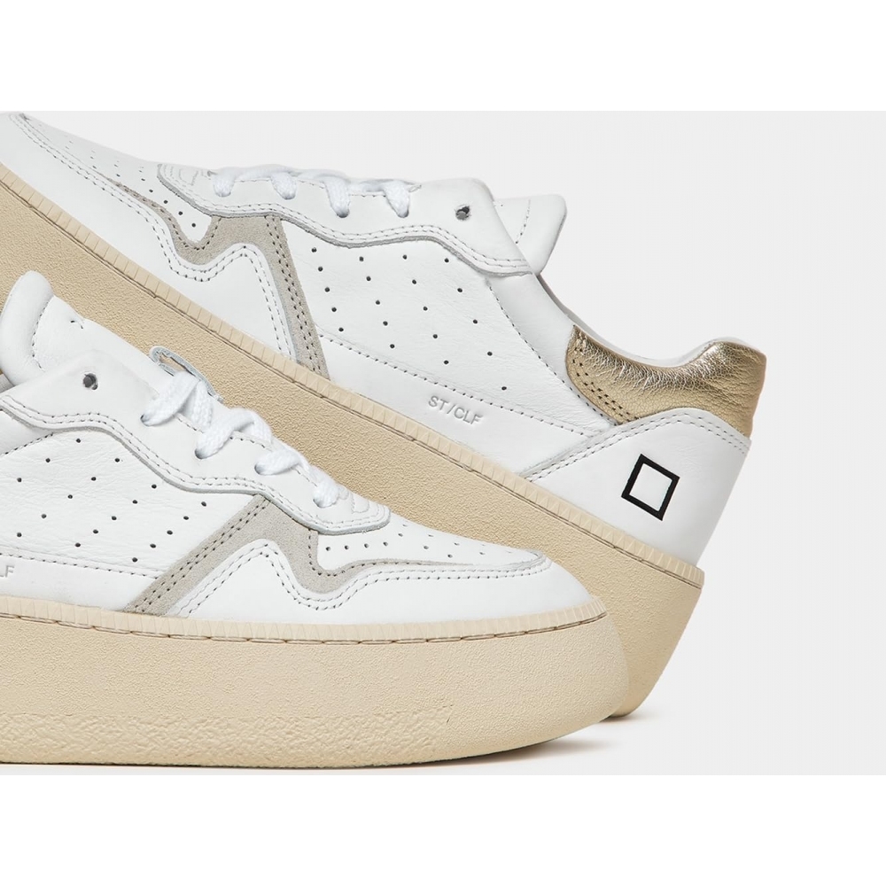 D.A.T.E. Sneaker Donna Step Calf White