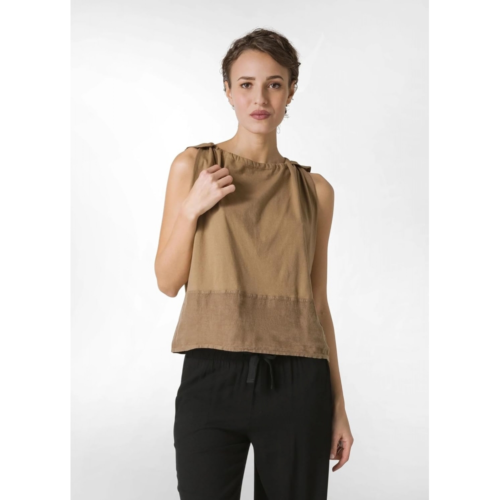 DEHA T-Shirt Combinde Linen Top Donna...