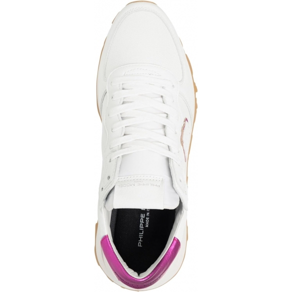 Philippe Model Sneaker Donna Tropez Haute (Blanc Fucsia)
