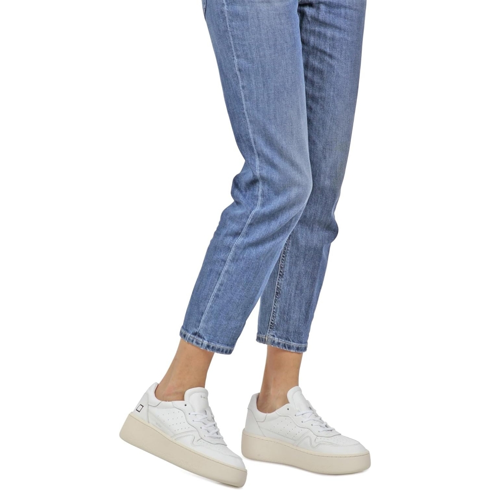 D.A.T.E. Sneaker Donna Step Calf White