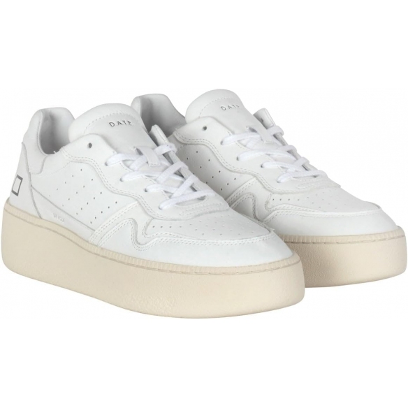 D.A.T.E. Sneaker Donna Step Calf White