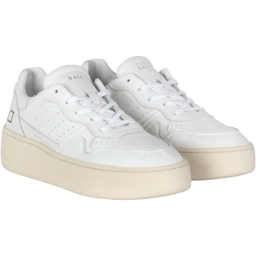 D.A.T.E. Sneaker Donna Step Calf White