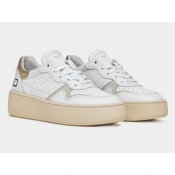 D.A.T.E. Sneaker Donna Step Calf White