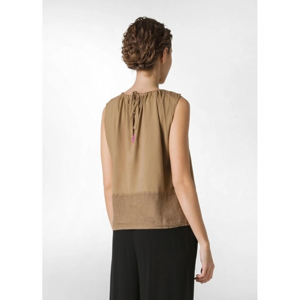DEHA T-Shirt Combinde Linen Top Donna (Almond Brown)