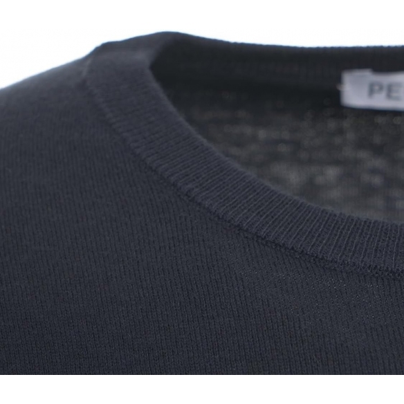 PEOPLE OF SHIBUYA Pullover Blu in Maglia di Cotone e cashmeire (Modello BAITO/1)