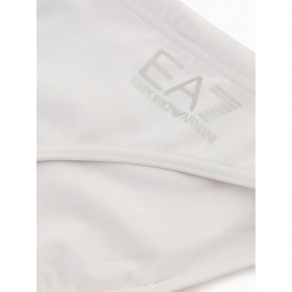 Emporio Armani EA7 Costume da Bagno Slip con Logo ASV (White)