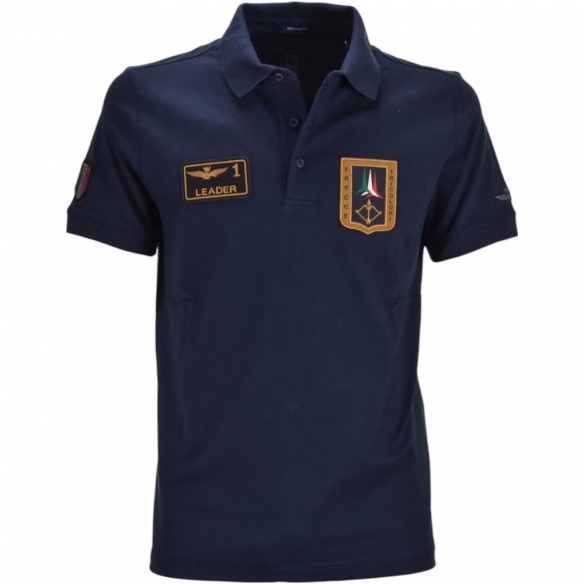 Aeronautica Militare Polo Manica Corta Patches Frecce Tricolori 241PO1762P192