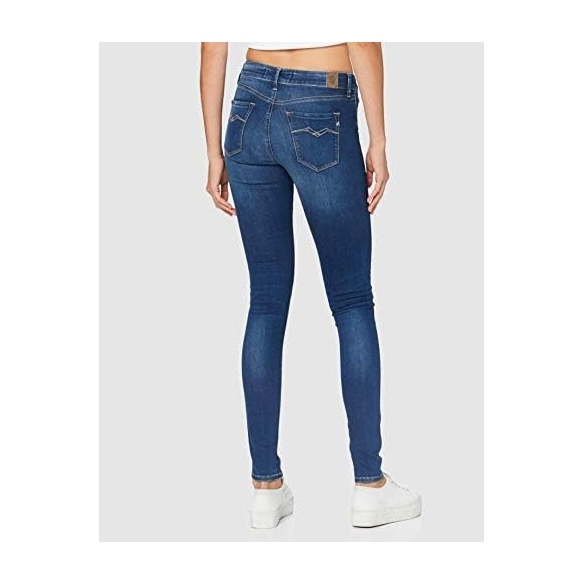 Replay jeans da donna con power stretch, grigio (Dark Grey 096), 26W / 30L