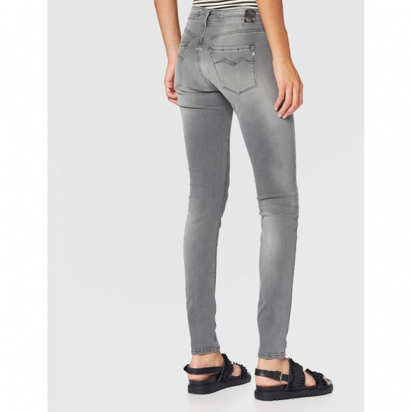 Replay jeans da donna con power stretch, grigio (Dark Grey 096), 26W / 30L