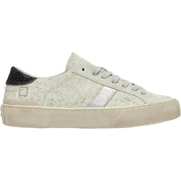 D.A.T.E. Sneaker Donna Hill Low in Suede Hairy con Effetto Used