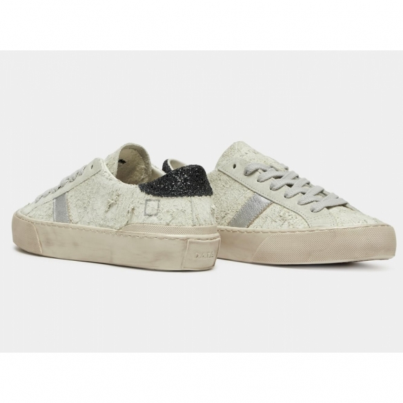 D.A.T.E. Sneaker Donna Hill Low in Suede Hairy con Effetto Used