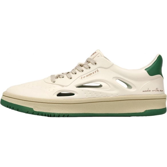 FOAMERS EVA/R01 Zoccoli Sneakers in Gomma Eva - Eleganti, Unisex (White/Green)