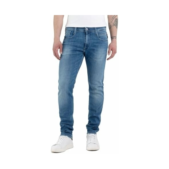 Replay Jeans Anbass Slim Fit da Uomo con Power Stretch