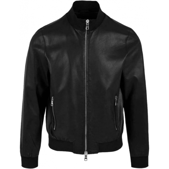 The Jack Leathers Giacca in pelle leggera 0.3 Derek Seamless Plongee (Nero)