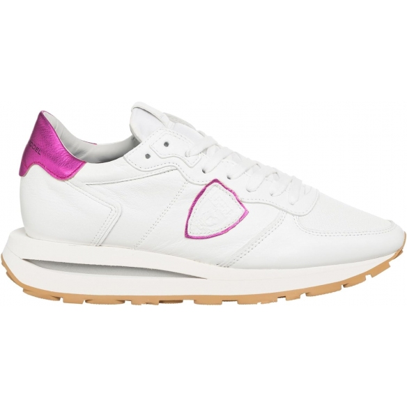 Philippe Model Sneaker Donna Tropez Haute (Blanc Fucsia)