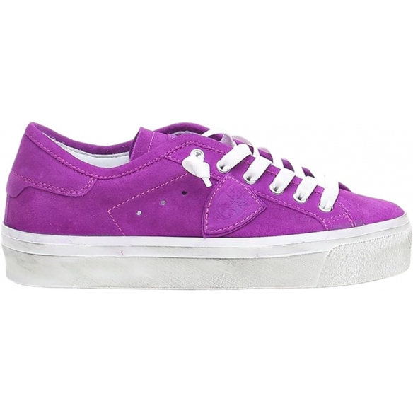 Philippe Model Sneaker Donna Bassa Paris Haute (Daim Pop Fucsia)