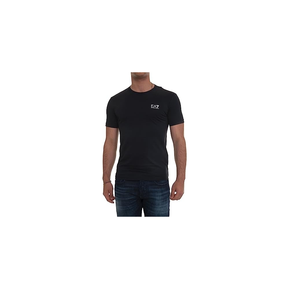 EA7 T-Shirt Girocollo Cotone Logo...