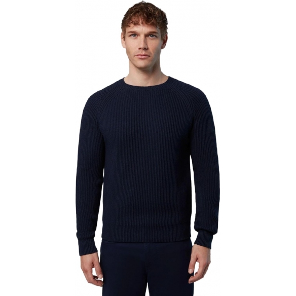 NORTH SAILS Maglione Classico da Uomo a Coste da Pescatore con Girocollo