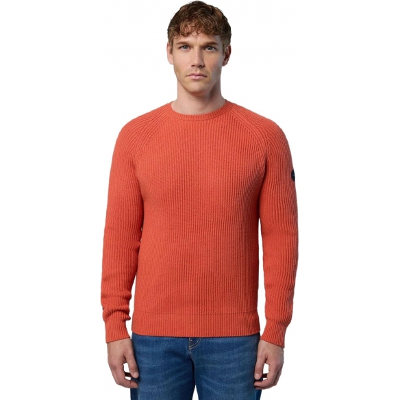 NORTH SAILS Maglione Classico da Uomo a Coste da Pescatore con Girocollo