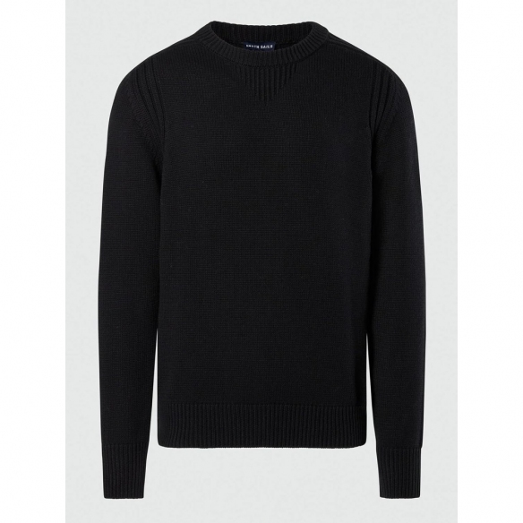 NORTH SAILS Maglione Classico da Uomo a Coste con Logo sulla Manica