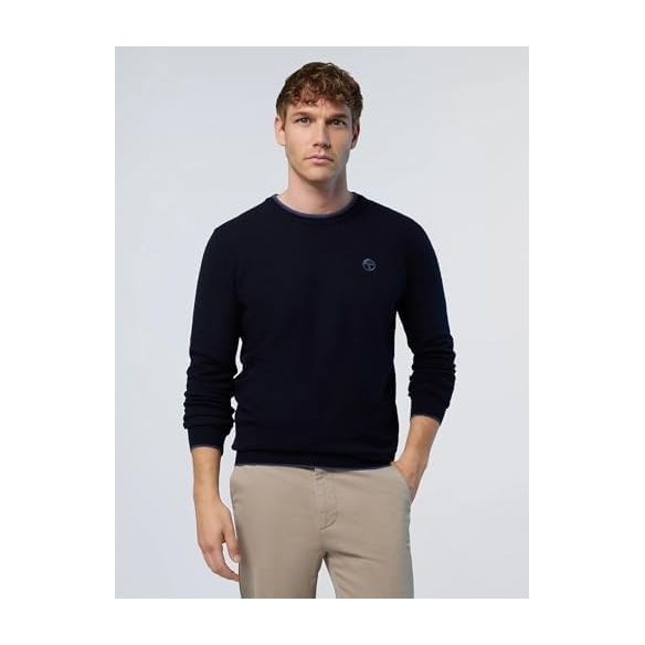 NORTH SAILS Pullover Uomo in Cashmere con Logo Ricamato sul Petto